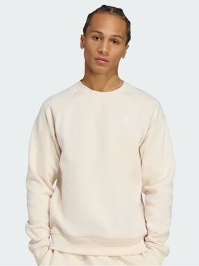 NWT Men’s M Adidas Off-White Trefoil Crew Sweatshirt